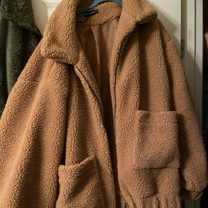Pretty little thing oversized teddy coat